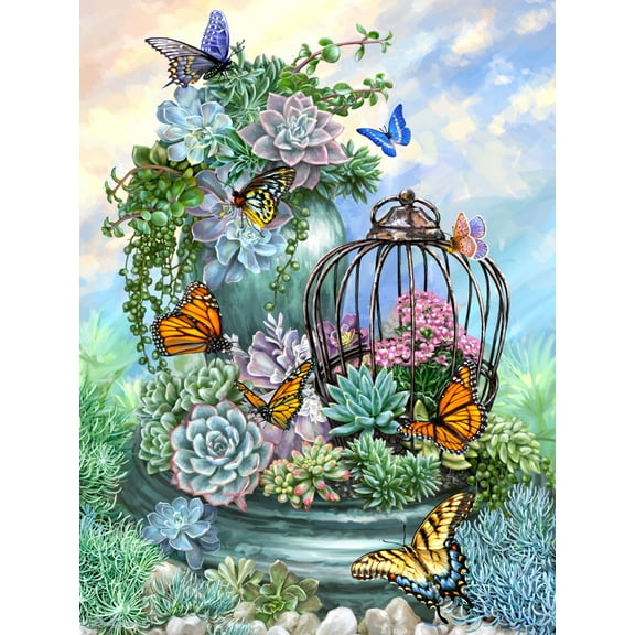 Springbok Puzzle to Remember - Alzheimer & Dementia Activity - Butterfly Bliss 36 Piece Jigsaw Puzzle - Made in USA