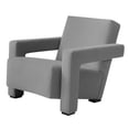 thumbnail image 2 of MEXIYA Hughe Modern Grey Textured Velvet Upholstered Accent Lounge Arm Chair…, 2 of 7