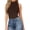 Brown women's high neck bodysuit a1, variant on Women's High Neck Bodysuit Sleeveless Slim Fit Solid Color Basic Party Wear Casual Jumpsuit Romper Fashion Outfit, White L