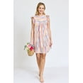 thumbnail image 3 of Ivory Water Color Bar Ruffle Trim Shift Dress, 3 of 6
