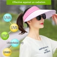 thumbnail image 2 of Pare-soleil Femmes Grand Bord UV Protection Plage Chapeau de Soleil Réglable pour l'Extérieur, 2 of 4