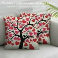 thumbnail image 3 of JEUXUS  Throw Pillow Covers Beauty Red Valentine Tree Love Leaf Hearts Square Cushion Pillows Cover Decor for Couch Bedroom for Men Women, 3 of 5