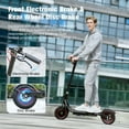 thumbnail image 5 of iScooter 500W Electric Scooter for Adults，23 Miles & 22 MPH Max，Extra-Wide Pedals, 10'' Pneumatic Tires Portable Folding Design，Commuting E-Scooter Christmas Gifts, 5 of 8