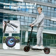 iScooter 500W Electric Scooter for Adults,23 Miles & 22 MPH Max,Extra-Wide Pedals, 10 Pneumatic Tires Portable Folding Design,Commuting E-Scooter Christmas Gifts