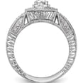 thumbnail image 2 of 14K White Gold Round Diamond Semi-Mount Halo Engagement Ring (Size 7) Made In India rm2182e-100-waa, 2 of 5