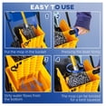thumbnail image 5 of Mop Bucket with Wringer - 2 x 6.9 Gallon Janitorial Cart - Commercial Mop Bucket System with Wheels & Side Press Wringer - Cleaning Bucket for Home & Business, 5 of 9