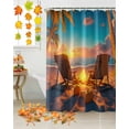thumbnail image 3 of Fall Sunset Shower Curtain Set ，Waterproof Fabric Shower Curtains Rocking Chair Vacation Beach Shower Curtains for Bathroom,Bathroom Decor 72"x72", 3 of 7
