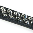 thumbnail image 4 of Corelife Faux Leather Spike Fashion Dog & Cat Collar, Black, XXS, 4 of 9