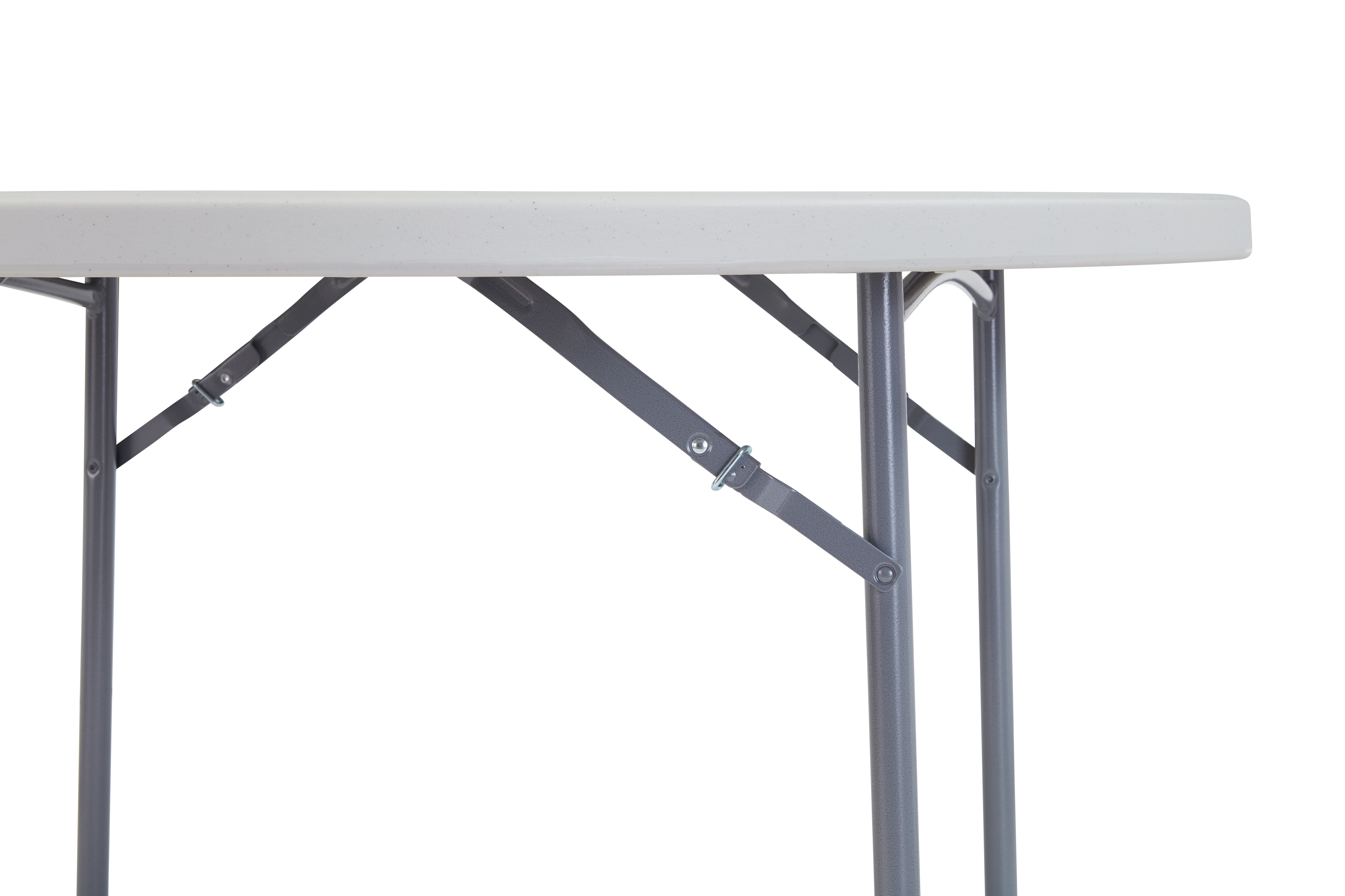 (4 Pack) NPS® 60" Round Folding Table, Speckled Grey