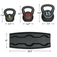thumbnail image 6 of Segawe 3 Pieces Kettlebell Set W/Storage Rack, HDPE Coated Concrete Kettlebells for Training, 6 of 6