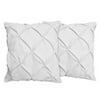 The Great American Store 600 TC 100% Natural Cotton, Set of 2 Pinch Pleat Pillow Shams (Big Euro-30 X 30, Solid White) Decorative Pillow shams- Elegant, Hotel Quality, Wrinkle, Fade & Stain Resistant