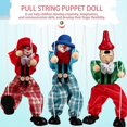 thumbnail image 2 of Marionette Clown Puppet Toy Pull Rope Wooden Puppet Doll Interactive Kids Hand Pirate Puppetry Boys, 2 of 5