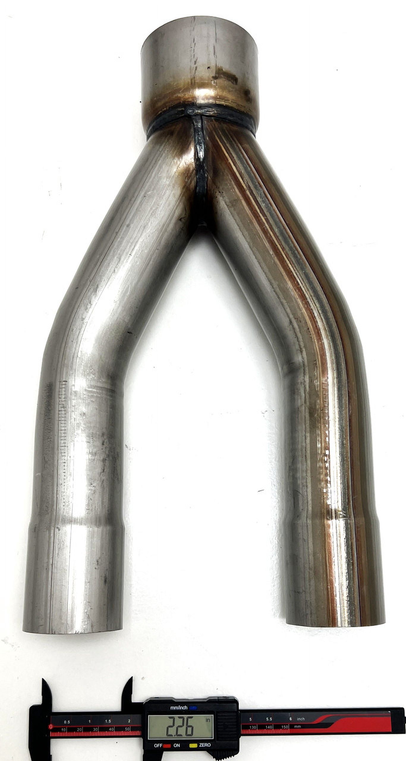 Exhaust Y Pipe 3.00 Single Inlet to 2.25 Dual Outlets WYP-300225 Steel Wesdon Exhaust Y Pipe