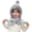 Gray, variant on Kids Baby Winter Plush Warm Earflap Hood Beanie Hat Long Scarf Set