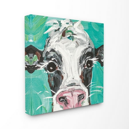 Cow Decor - The Stupell Home Decor Collection Oreo The Painted Cow Stretched Canvas Wall Art, 24 x 1.5 x 24