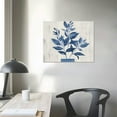 thumbnail image 4 of COMIO Blue Plant Leaf Wall Art: Natural Botanical Canvas Artworks Print Painting for Dinging Room, 4 of 5
