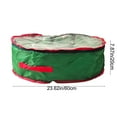 thumbnail image 6 of CYBIBO Christmas Wreath Organizer Storage Bags, 24 Inch PVC Translucent Round Storage Bags for Storing Toys Snacks Christmas Decorations, Waterproof and Dustproof, Green, 6 of 6