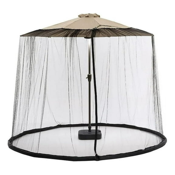 9ft Patio Umbrella Bug Screen w/Zipper Door and Polyester Netting 1-Pack
