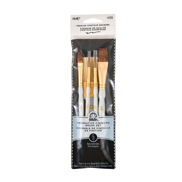 Plaid 5 Piece Finishing Brush Set