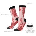 thumbnail image 4 of Cauagu Red Meat Print Crew Socks for Women and Men,Adult Athletic Running Socks 1-Pair Sports Socks Work Gear Socks with Moisture Wicking, 4 of 6