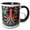 Black/White, variant on 3drose, Squid William Morris Style Nautical Sea Octopus Ocean Blue Green Red, 11oz Two-tone Black Mug
