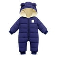 thumbnail image 6 of PINQI Baby Dress Snowsuit Baby Winter Warm Hooded Thick Down Jumpsuit Romper Jacket Long Sleeve Overcoat for Boys and Girls, 6 of 8