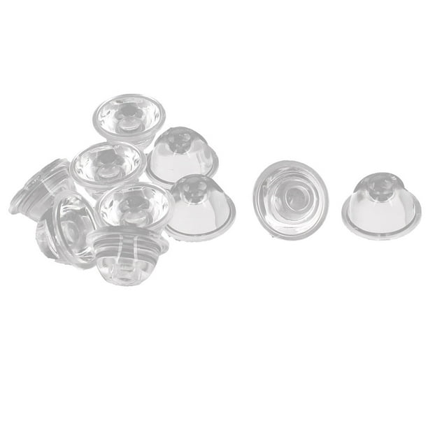 Reflector de lente LED de alta potencia de 120 grados, diámetro de 20 mm, claro, 10 piezas