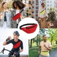thumbnail image 5 of Unique Bargains Sac Banane, Sac de Taille Imperméable avec Sangle Réglable pour Femmes Hommes Voyage Course Randonnée, Rouge, 5 of 5