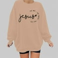 thumbnail image 2 of Women's Fashion Casual Round Neck Letter Print Hoodie, 2 of 2
