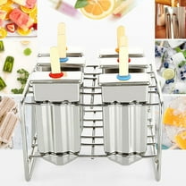6pcs/set Stainless Steel Ice Cream Molds Stainless Steel Mold Ice Pop Lolly Popsicle Holder for Home