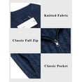 thumbnail image 5 of COOFANDY Men's Full Zip Cardigan Sweater Slim Fit Cable Knitted Zip Up Sweater with Pockets, 5 of 6