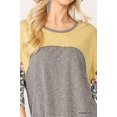 thumbnail image 3 of Colorblock Knit And Floral Print Mixed Top With Dolman Sleeve, 3 of 5