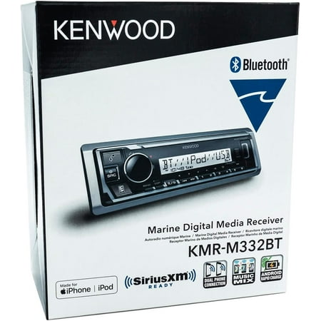Kenwood - Bluetooth Digital Media (DM) Marine Receiver with Satellite Radio-Ready - Silver