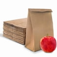 thumbnail image 1 of Bolsas de almuerzo de papel marrón Kraft de 1,8 kg (100 unidades) para almacenar tu hogar, 1 of 7