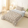 thumbnail image 2 of Homewish White Dog Paw Bone Twin Comforter Sets,Beige Bedding Set,Cute Pet Theme Decor,Light Gray Reversible,2 Pieces,1 Comforter and 1 Pillowcase, 2 of 7