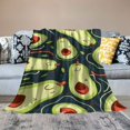 thumbnail image 2 of ARISTURING Avocado Pattern Flannel Blanket Super Soft Blanket for All Seasons 60x80in, 2 of 6
