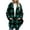 Green, variant on Womens Plaid Winter Coats Hooded Fleece Button Front Coat Mid Length Plush Warm Outerwear with Pockets Fall Winter