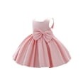 thumbnail image 2 of Gureui Kids Baby Girls Formal Princess Dress, Solid Color Sleeveless Square Collar Big Hem One-piece Dresses, 2 of 9