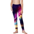 thumbnail image 4 of Odeerbi 3-8 Años Leggings Niñas Estampado Cielo Estrellado Mallas Elásticas Pantalones Verano Starlit Cintura Alta Suave Pantys, 4 of 5