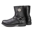 thumbnail image 3 of Milwaukee Leather MBM9042 Men's Black Ruf Leather Short Harness Motorcycle Boots w/ Inside Zipper 10.5, 3 of 7