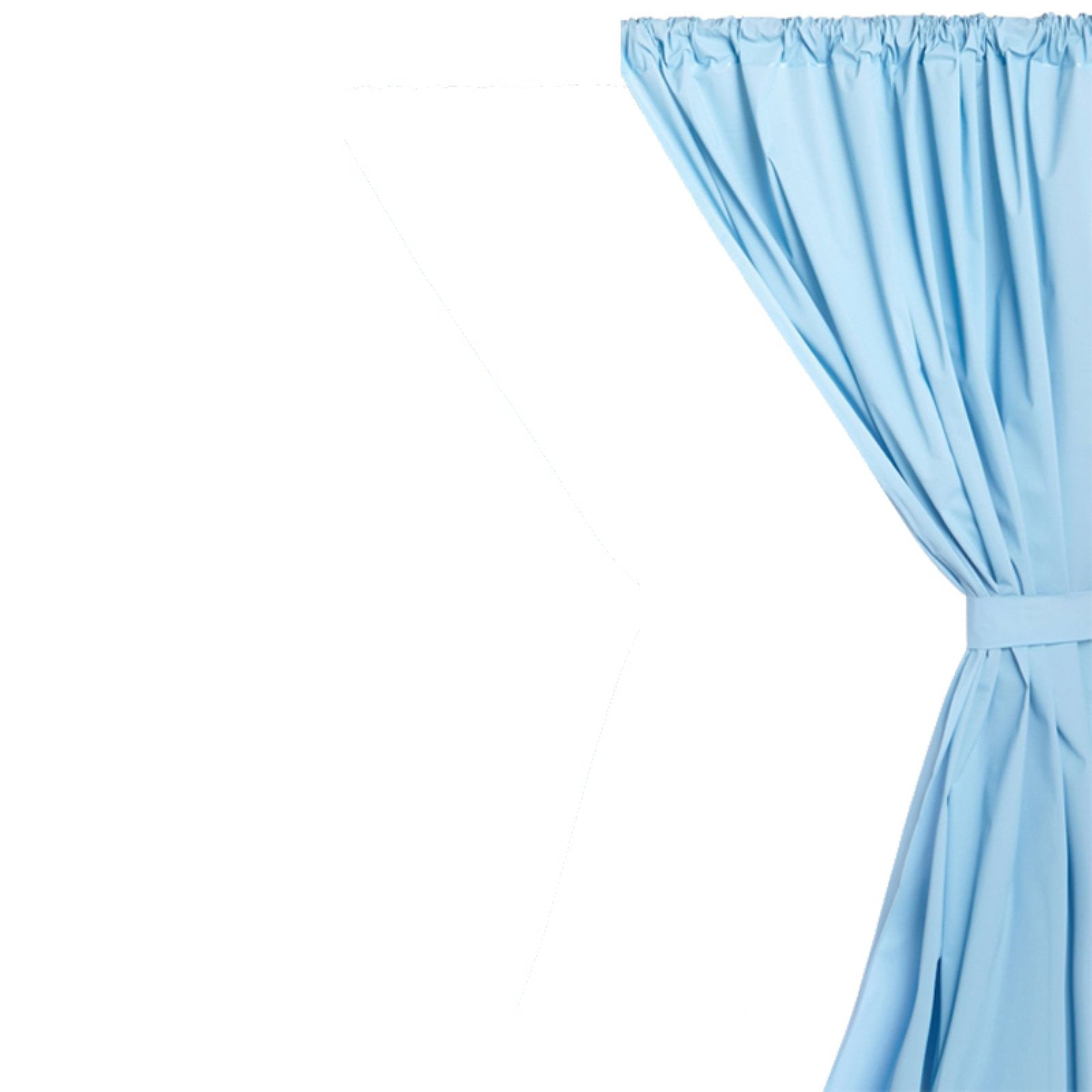Vinyl Window Curtain in Light Blue