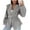 Gray#12, variant on Blazers for Women Oversized Single Button Pleated Waistline Notched Lapel Suit Jacket Womens Casual Solid Turndown Button Pleated Waist Cinched Slim Fits Work Office Business Blazer Jackets