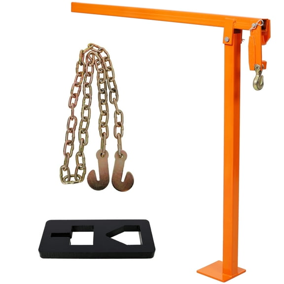 36" T Post Puller Fence Post Puller Heavy Duty Fence Post Puller with 47" Lifting Chain & T Post Puller Plate, ORANGE COLOR