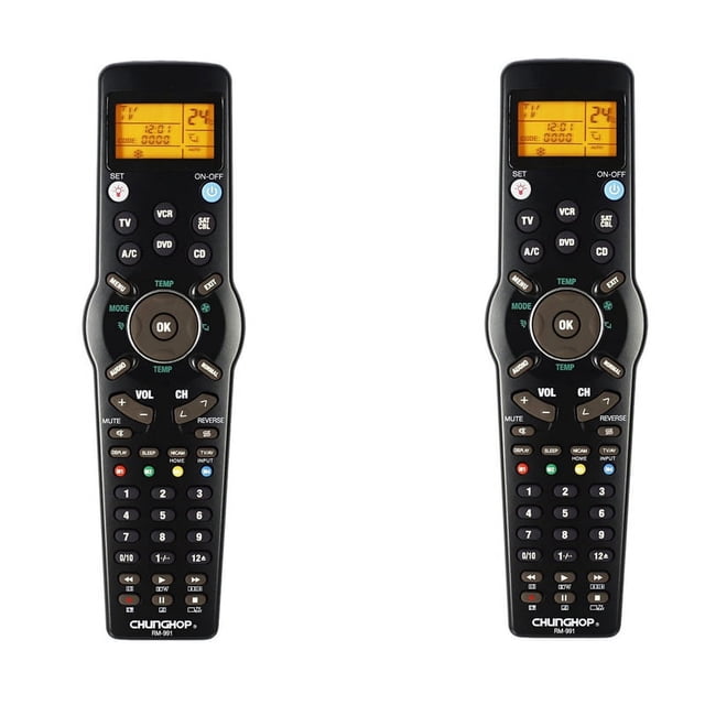 2X RM991 Smart Universal Remote Control Multifunctional Learning Remote Control for TV/,DVD CD,VCR,SAT/CABLE and A/C