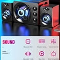 thumbnail image 3 of Altavoces Estéreo 3D HIFI con Luz LED de Colores, Entrada AUX, USB, Cable, Inalámbricos, Bluetooth, Barra de Sonido Envolvente para Cine en Casa y TV., 3 of 8