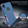 thumbnail image 4 of Apple iPhone Xs Max Case , for iPhone Series Rugged Rubber Durable 3 in 1 Cover , Phone Case for Girl Men Women Cute (Blue+Pink), 4 of 7