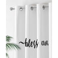 thumbnail image 2 of Text Bless Thermal Insulated Blackout Curtains for Bedroom 84 Length Our Home and Who Enter White Backdrop Room Darkening Curtain 1 Panel Grommet Window Curtain Drape for Living Room Nursery Room, 2 of 7