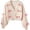 Z004 Beige, variant on Women Toggle Button Front Crew Neck Knit Cardigan Long Sleeve Sweater Jacket Fall Winter Outerwear for Holiday Season Gatherings and Festive Occasions (Z003 Pink,S)