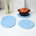 thumbnail image 1 of Woven Round Placemats Thermal Insulation Durables Table Insulation Coasterss Coasterss 3pcs, 1 of 6