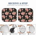 thumbnail image 4 of Lsque Rose Flowers 2 PCS Windshield Sun Shade | CarFoldable Window Covers | Car Accessories Reflect UV for Universal Cars SUV Truck | Small, 4 of 7